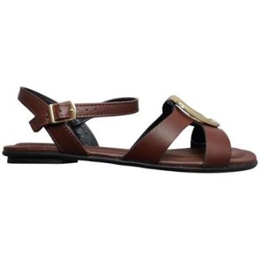 Imagem de Sandália Feminina Beira Rio Conforto Tiras Dourado 8367.872-Feminino