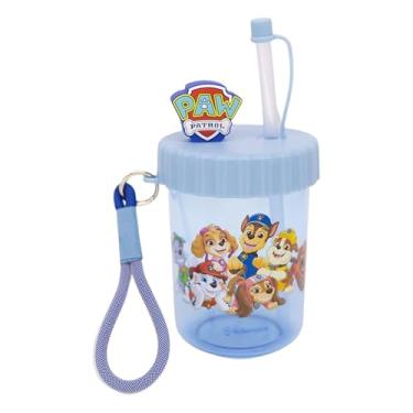 Imagem de Zonacriativa - Copo Canudo Flip Patrulha Canina (500ml) | Plástico bpa free, alça e aplique 3d | Ideal para hidratação infantil e lanche da escolinha