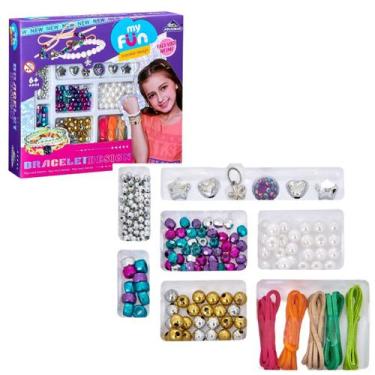 Imagem de Fábrica Bijuteria Pulseira Miçanga Infantil Brinquedo Menina - My Fun 