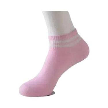 Imagem de Meias Antiderrapantes Femininas Com Listras Duplas Para Pilates, Yoga,