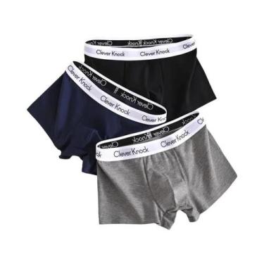 Imagem de Shorts Boxer De Algodão Masculinos 3 Peças Lingerie Sexy Para Homens -