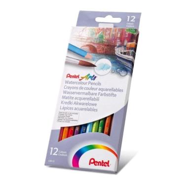 Imagem de Lápis De Cor Aquarelável Pentel Arts 12 Cores