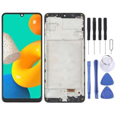 Imagem de Hiregolish Peças de reparo de tela LCD para celular para Samsung Galaxy M32 SM-M325 OLED LCD digitalizador conjunto completo com moldura, conjunto de substituição com kits de reparo