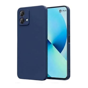 Imagem de Capa Premium Moto G84 com Proteção de Câmera – Silicone Macio Antiderrapante (Azul Marinho)