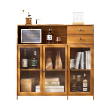 Imagem de VHDY85KA Estante simples para livros, estante de chão, estante de estudante, casa, sala de estar, suporte integrado, suporte de armazenamento multicamadas, armário baixo moderno