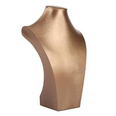 Imagem de Porta-joias Retrato Modelo Colar Display Stand Retrato Modelo Pescoço Display Pingente Joias Display Adereços PU Couro Retrato Modelo 5 Tamanhos Exibição de Joias (Cor: Preto, Tamanho: 22,6 cm)