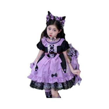 Imagem de Vestido De Princesa Kawaii Kuromi Lolita, Fantasia De Verão Para Crian