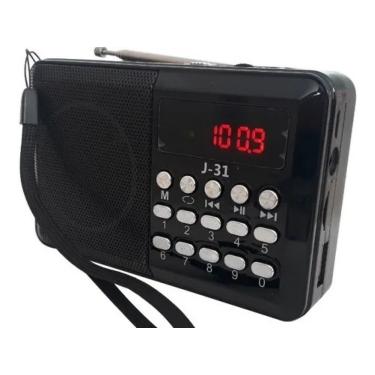 Imagem de Rádio Portátil Digital Fm Bluetooth Usb Recarregável mgl