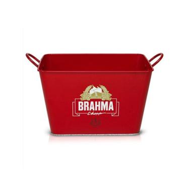 Imagem de Balde Retangular para Cerveja em Alumínio 5L Brahma Alto Relevo - Alumiart Falcão