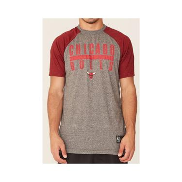 Imagem de Camiseta Básica Masculina Estampada Chicago Bulls Cinza N560A - NBA