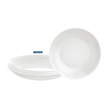 Imagem de Jogo 4 Pratos Fundos Tramontina em Porcelana 21 cm Leonora