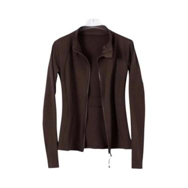 Imagem de Jaqueta Feminina Slim Fit Para Yoga, Corrida Leve, Fitness E Pilates  