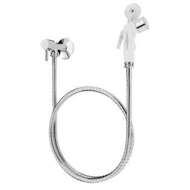 Imagem de Ducha Higiênica Com Registro Blukit Confort - 220930-212 - Blukit Ducha Higienica Com Registro Branca Peq. Flex - 220930-212 - Blukit