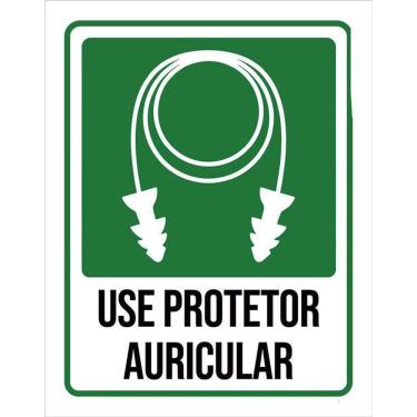 Imagem de Placa Sinalização Use Protetor Auricular 36X46
