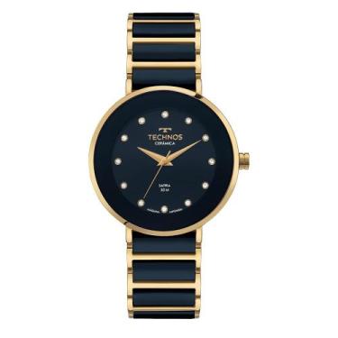 Imagem de Relógio Technos Feminino Cerâmica Sapphire Dourado - 2035LMM/1A