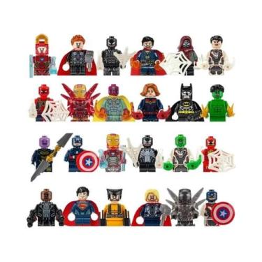 Imagem de Conjunto De Mini Blocos De Construção De Super-Heróis Da Marvel Com 24