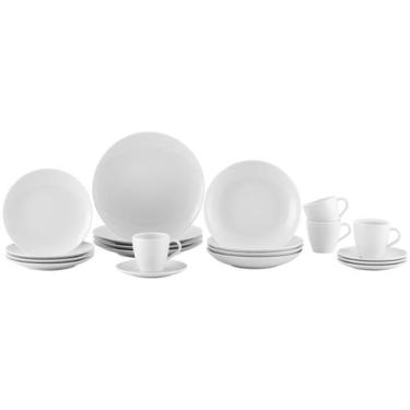 Imagem de Aparelho de Jantar e Chá 20 Peças Tramontina de Porcelana Branco Redon