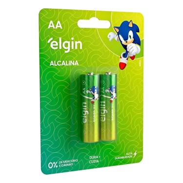 Imagem de Pilha Alcalina Elgin AA 1.5V Blister com 2 Unidades Duração