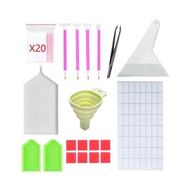 Imagem de Kit De Pintura Em Diamante 5D Com Ferramentas E Caneta De Aplicação DI