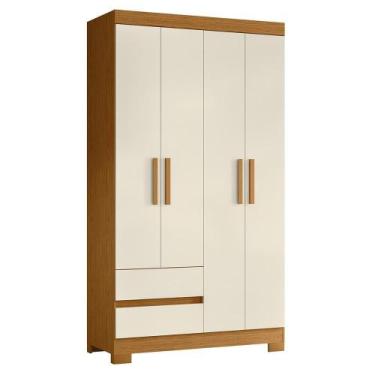 Imagem de Guarda Roupa Solteiro Olímpia 4 Portas 2 Gavetas - Móveis Albatroz, Ci