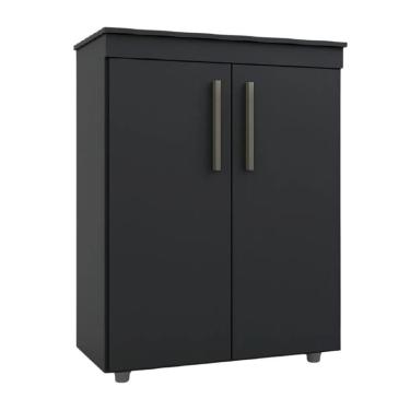 Imagem de Armário Multiuso Organizador Office 2 Portas Advantage Preto Batrol