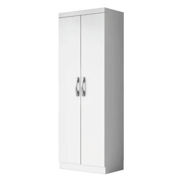 Imagem de Armário Multiuso Organizador Lavanderia 2 Portas 3 Prateleiras 1,70m New Aramóveis Branco