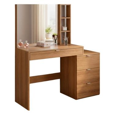 Imagem de Penteadeira Escrivaninha Com Espelho 4 Gavetas 113 cm B11 NOVAM