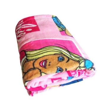 Imagem de Manta Soft Mattel Barbie Viagens Jolitex, Rosa, Solteiro