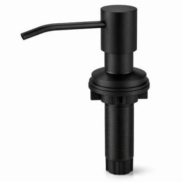 Imagem de BSMIX Dispenser Embutido 500ml em Inox 304 Preto Fosco para Pia com Refil Superior para Detergente ou Sabonete Líquido