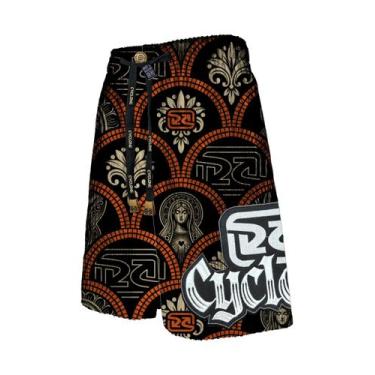 Imagem de (LANÇAMENTO) Bermuda Cyclone Veludo Faith Style, Preto, Laranja, 3G