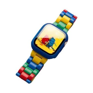 Imagem de Capa De Silicone Com Pulseira De Resina Cor Doce Para Apple Watch 41mm