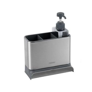 Imagem de Organizador de Pia Inox e Plástico Tramontina Plurale T14 com Dosador de Sabão