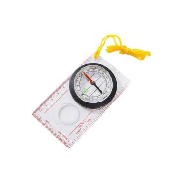 Imagem de Bússola Mapa com Lente de Aumento e Régua Integrada Leve e Durável para Trilhas Trilhas & Rumos