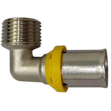 Imagem de Cotovelo Macho  Prensar Gás 20MMX3/4" Multicamada Sferagas Kit com 4 u