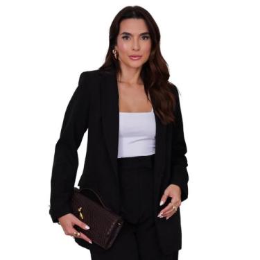 Imagem de Blazer de Alfaiataria Alongado com Botões Madreperola Stella - MOS Mar