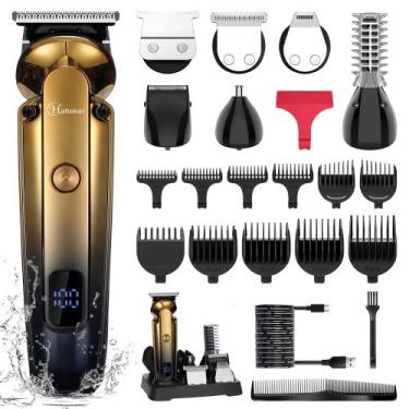Imagem de Kit de aparador de barba Hatteker Electric Barbeador Masculino 6 em 1