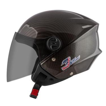 Imagem de Capacete Aberto Pro Tork New Liberty 3 Carbon Viseira Fumê, PRETO, 58