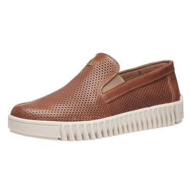 Imagem de Tenis Feminino Confortavel Leve Estiloso Casual Couro Pegada