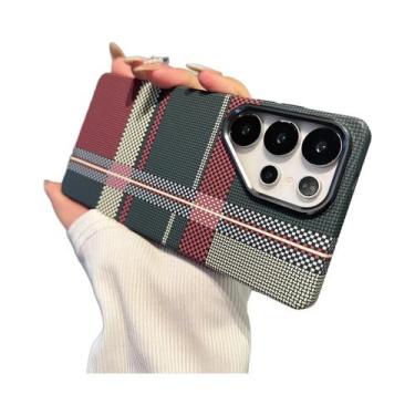 Imagem de Capa Magnética Magsafe De Plástico Com Textura De Fibra De Carbono E A