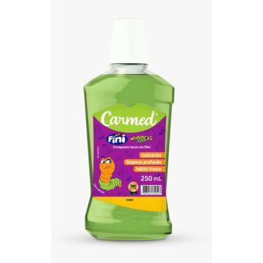 Imagem de Enxaguante Bucal Carmed Fini Minhocas Azedinhas Sem Álcool Infantil Ci