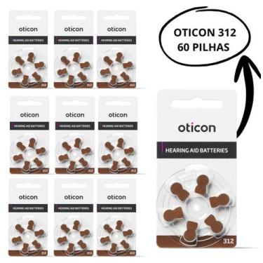 Imagem de Bateria Auditiva Oticon 312 60 Pilhas PR41 Original Zinc Air
