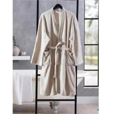 Imagem de Roupao Adulto Soft Fofinho Jolitex - Jolitex Ternille, Marfim, M