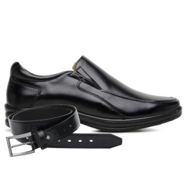 Imagem de Sapato Jota Pe Preto 3D Soft Space + Cinto 70800, 41