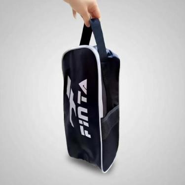 Imagem de Bolsa Porta Chuteiras Finta Com Alça E Bolso Externo Preto Cinza Preto