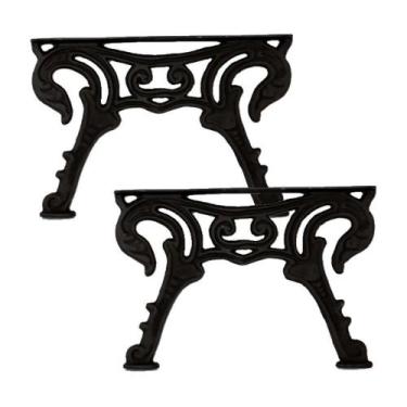 Imagem de Pé de Mesa Modelo Tamanduá Par em Ferro Fundido 54x37cm para Mesas Fun