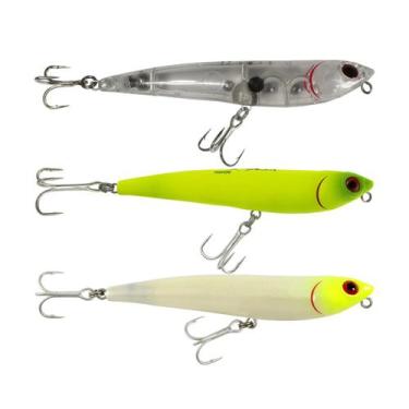 Imagem de Kit 3 Iscas Artificiais Lori X 90 Superfície Zara 9cm Efeito Rattlin C