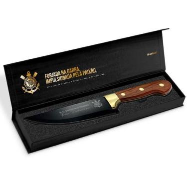 Imagem de Faca Churrasco Steel Gold Times Futebol sortidas Brasfoot Cor:Corinthi