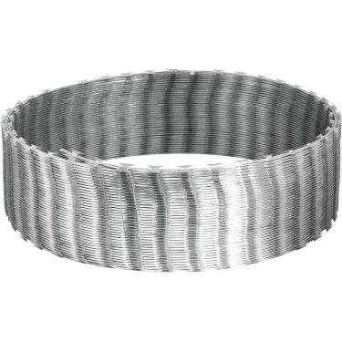 Imagem de Concertina BTO 22 Não Clipada Resistente ao Corte Aço Galvanizado com Lâminas Pontiagudas Vonder 450MM X 10M
