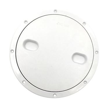Imagem de B Baosity Placa universal para convés de rosquear branco marinho com diâmetro externo de 260 mm. Compatível com barco