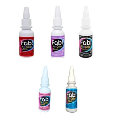 Imagem de 5 Corantes Neocolor (Rosa, Vermelho, Azul, Preto, Roxo) Serve P/Chantilly E Chocolate - Fab 25g